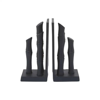 S/2 Black Bamboo Effect Bookends
