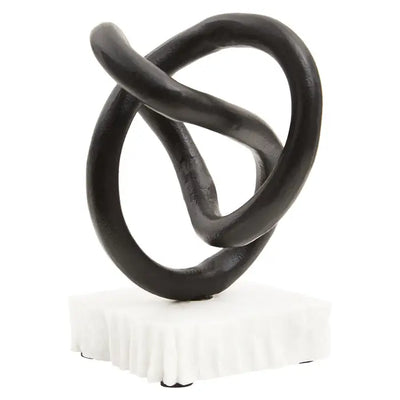 Matte Black Knot Sculpture