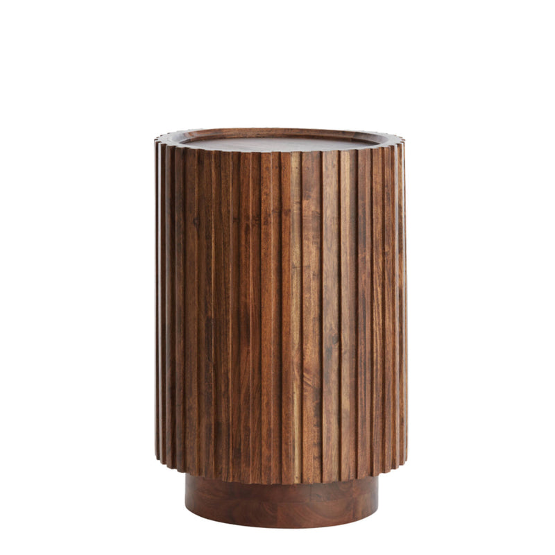 Acacia Ribbed Side Table