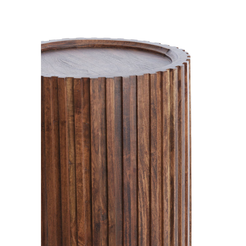 Acacia Ribbed Side Table