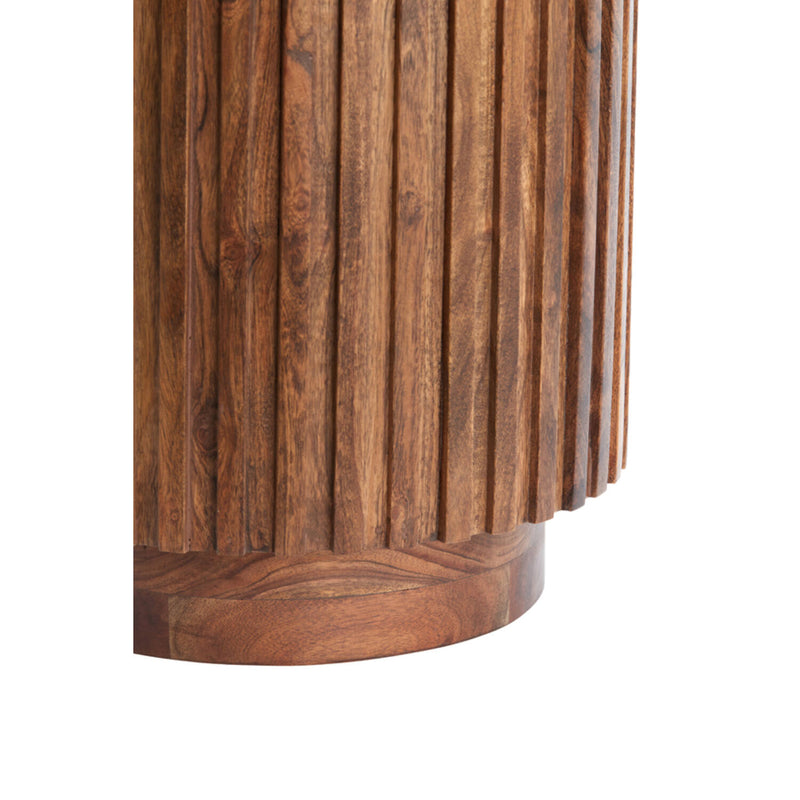 Acacia Ribbed Side Table