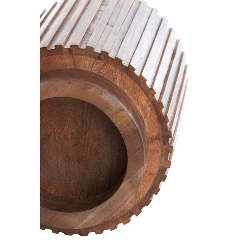 Acacia Ribbed Side Table