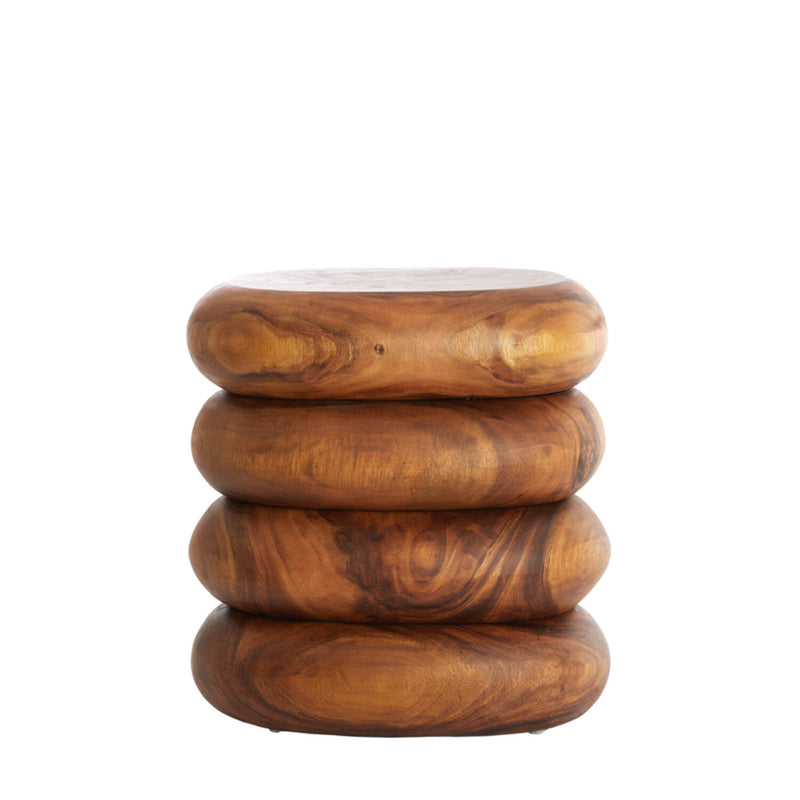 Natural Wood Pebbles Side Table