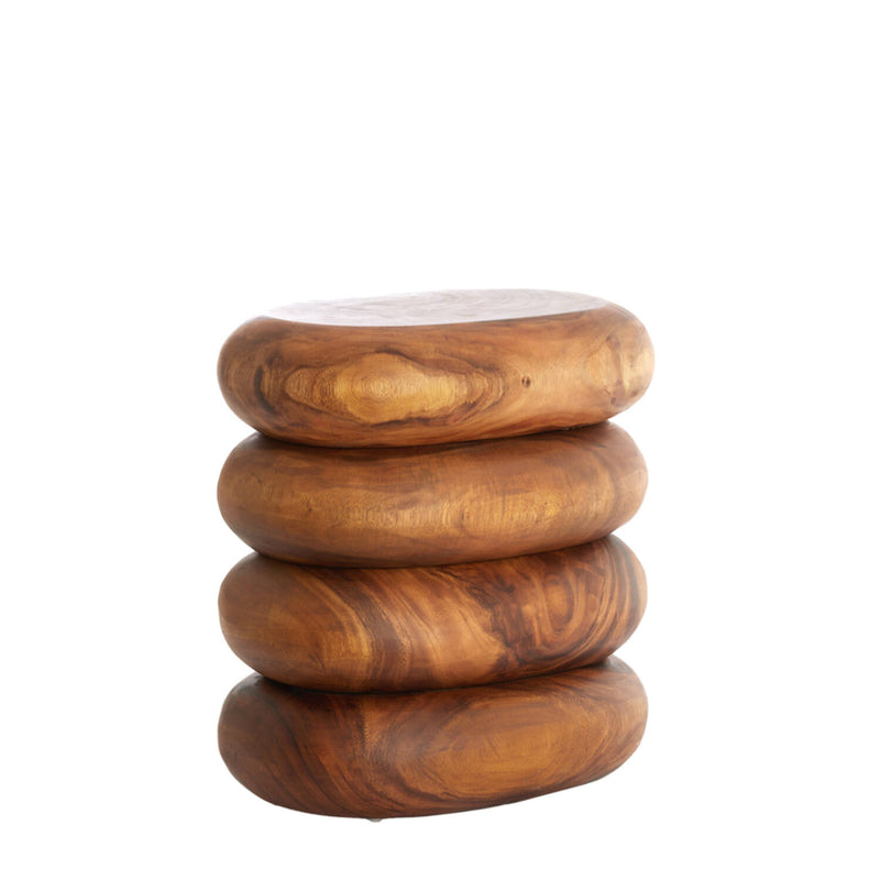 Natural Wood Pebbles Side Table