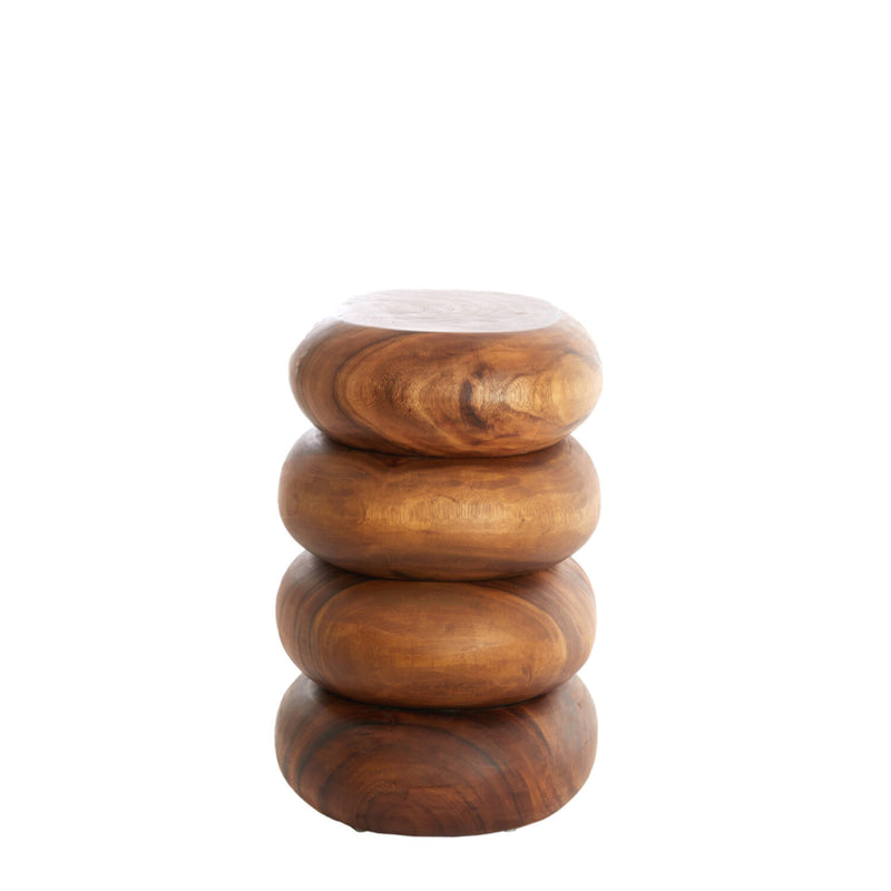 Natural Wood Pebbles Side Table