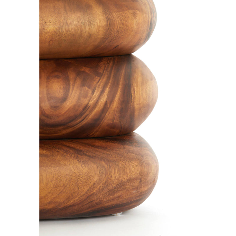 Natural Wood Pebbles Side Table