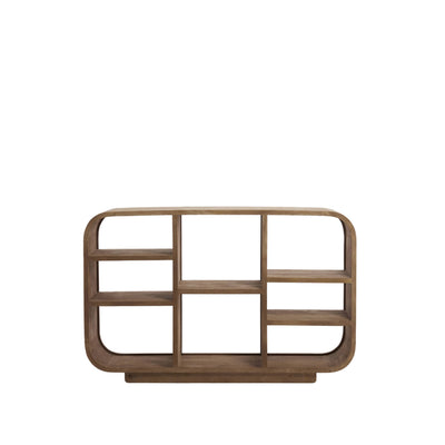 Wood Geometric Open Cabinet