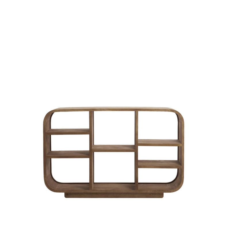 Wood Geometric Open Cabinet