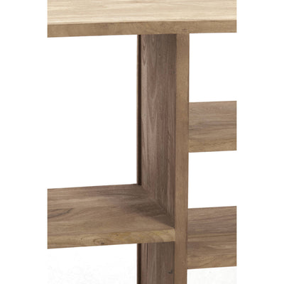 Wood Geometric Open Cabinet