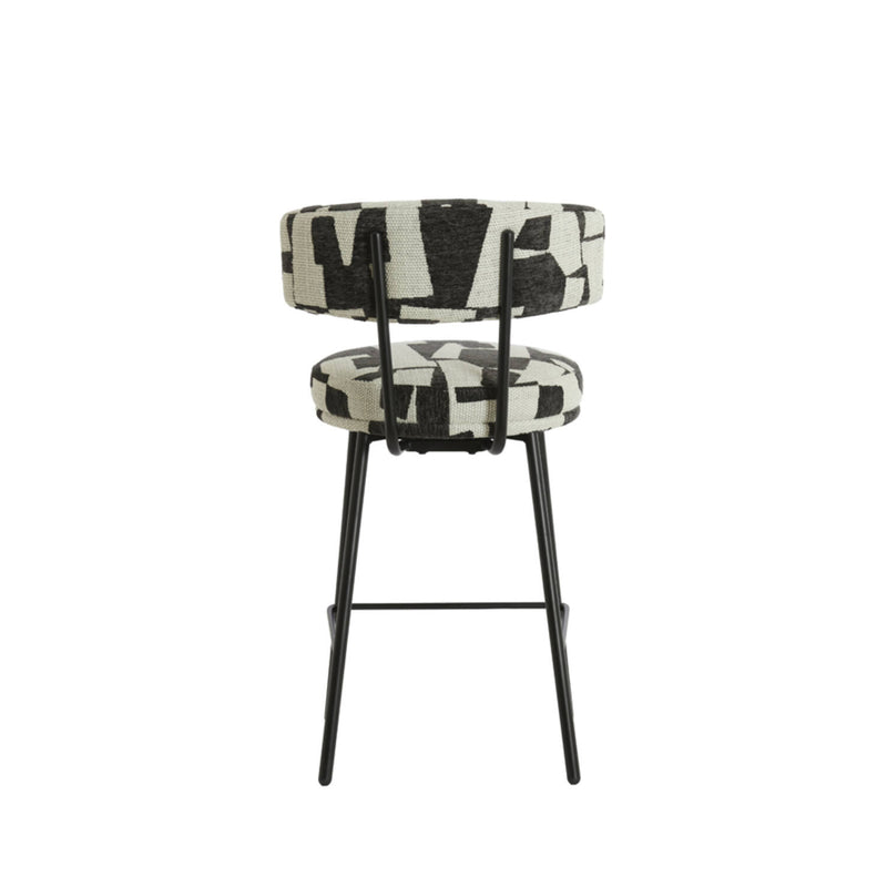 Black & White Patterned Bar Chair