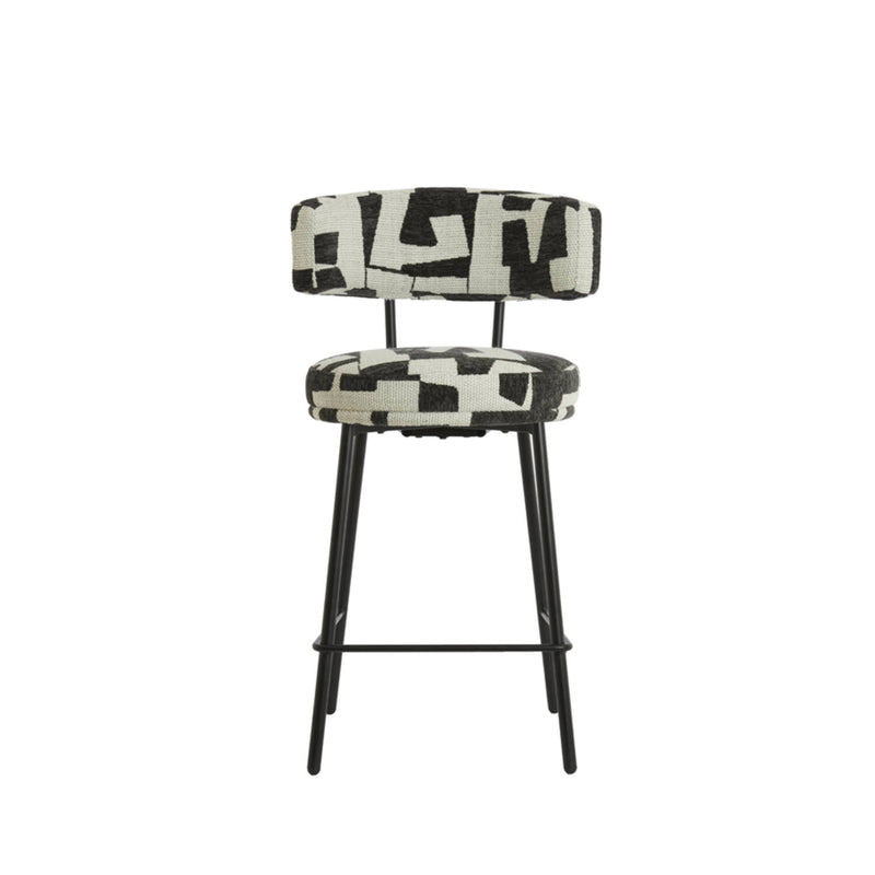 Black & White Patterned Bar Chair