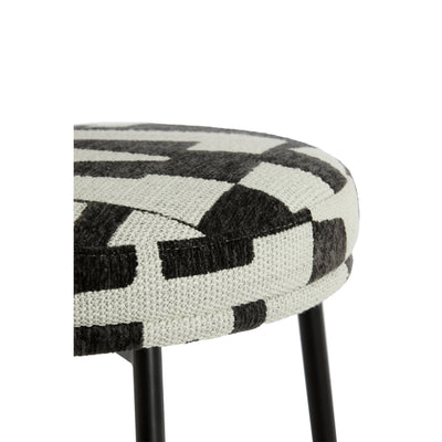 Black & White Patterned Bar Chair