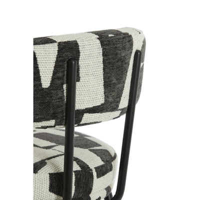 Black & White Patterned Bar Chair