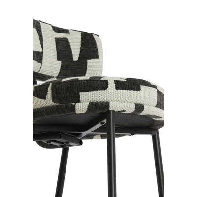 Black & White Patterned Bar Chair