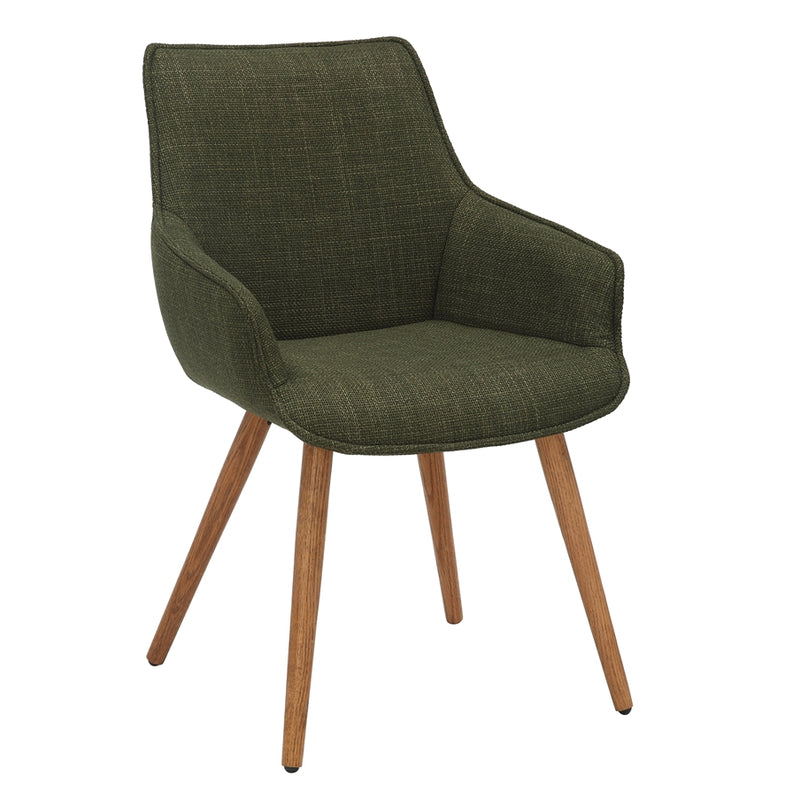 Olive Green Twill Dining Chair