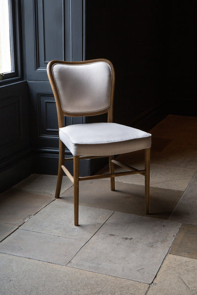 Cream & Wood Dining Chair