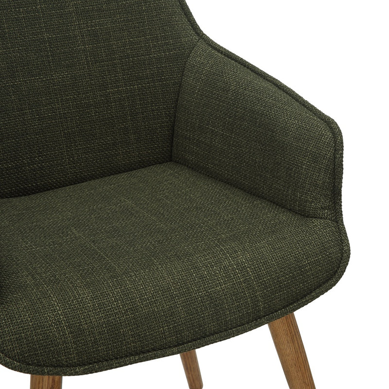 Olive Green Twill Dining Chair