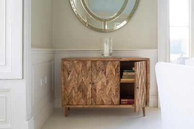 Mango Chevron 3 Door Sideboard