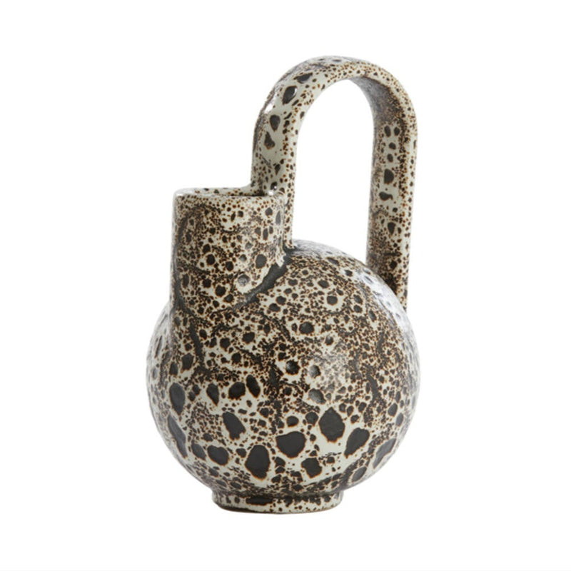 ERRES Cream & Black Spotted Deco Vase