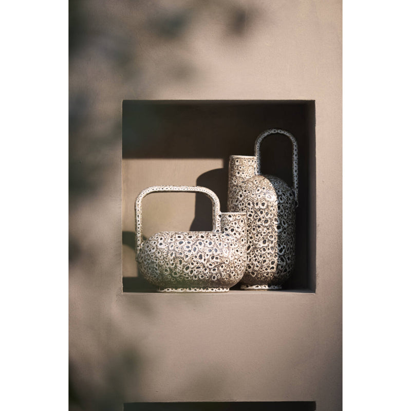 Cream & Black Speckle Vase