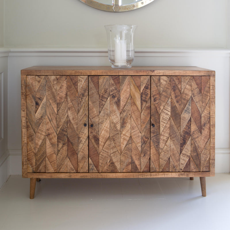 Mango Chevron 3 Door Sideboard