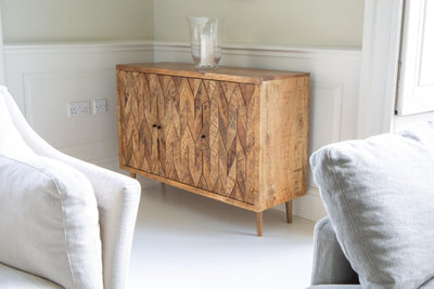 Mango Chevron 3 Door Sideboard