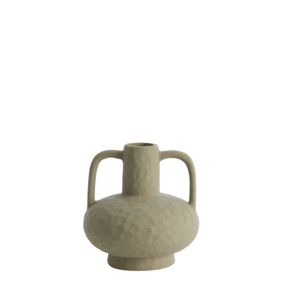 ZORO 19.5x20cm Matte Olive Green Vase