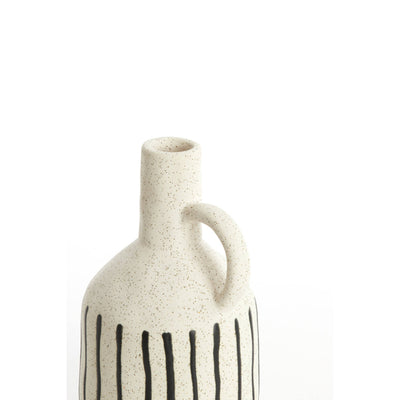 JOANNA Cream & Black Ceramic Vase