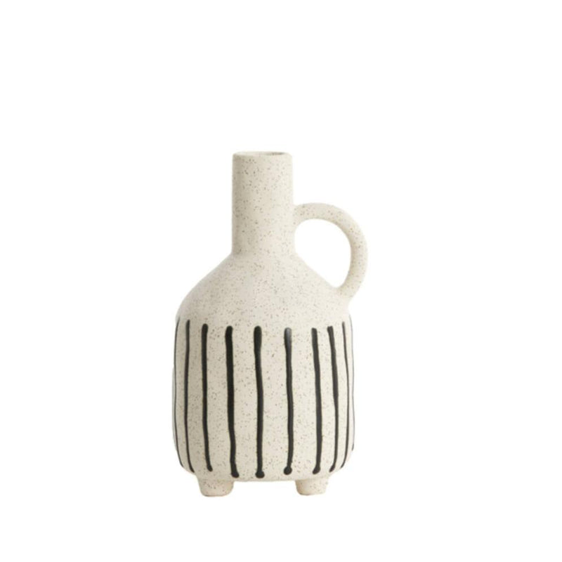 JOANNA Cream & Black Ceramic Vase