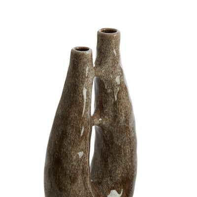 Shiny Brown Ceramic Vase 41cm