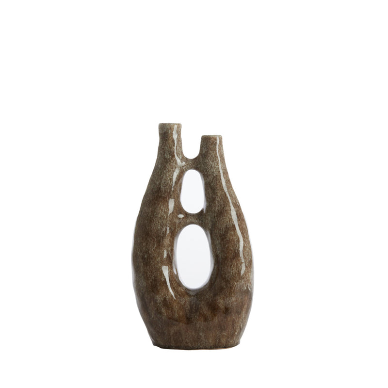 Shiny Brown Ceramic Vase 41cm