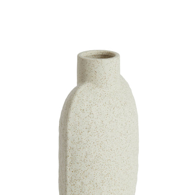 28.5cm Matte Cream Speckled Vase