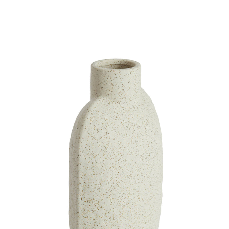 28.5cm Matte Cream Speckled Vase