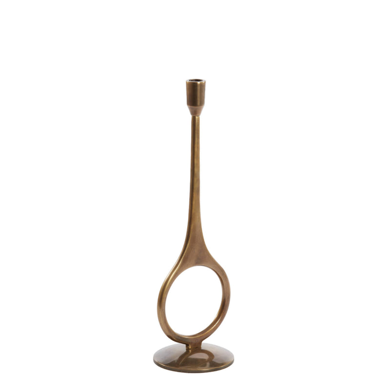 46cm Antique Bronze Cut Out Candle Stick
