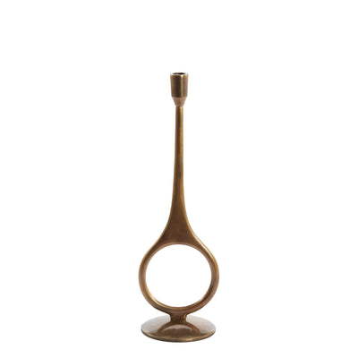 46cm Antique Bronze Cut Out Candle Stick
