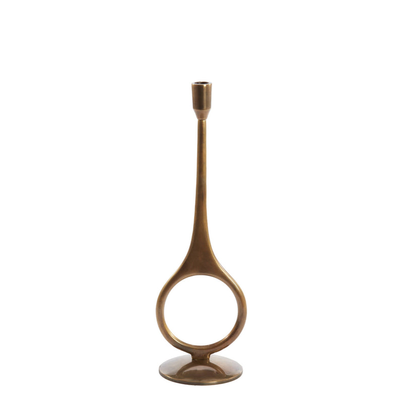 46cm Antique Bronze Cut Out Candle Stick