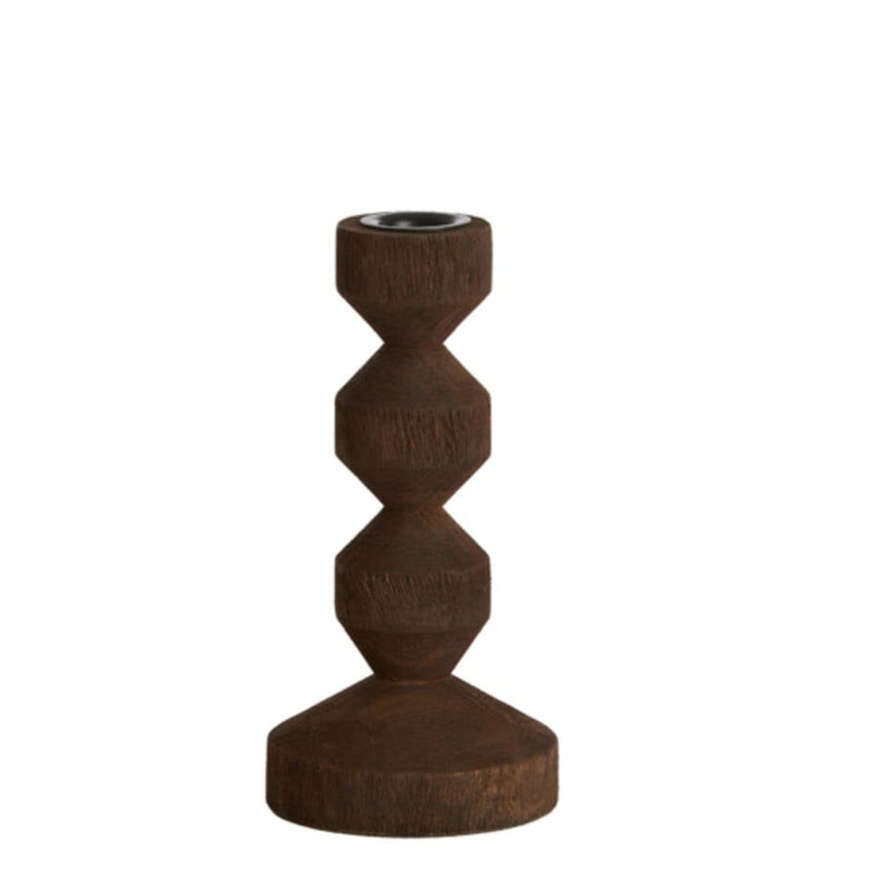 DINA Dark Brown Candlestick 18cm