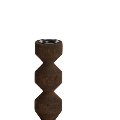 DINA Dark Brown Candlestick 18cm