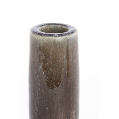 Two Tone Brown Ceramic Candle Stick