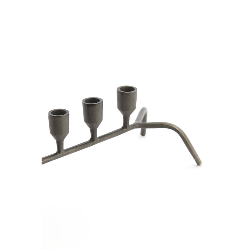 CARA Gunmetal Candlestick 14.5cm