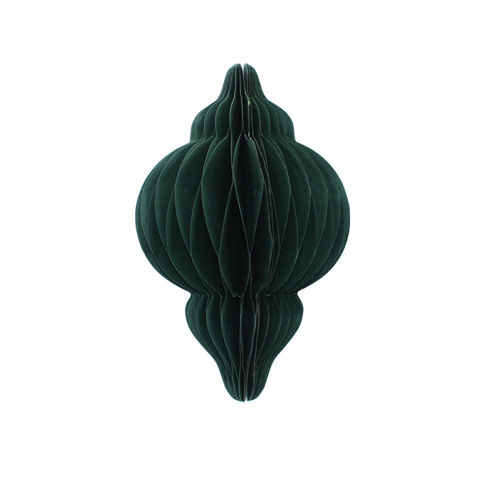 20cm Green Finial Paper Decoration