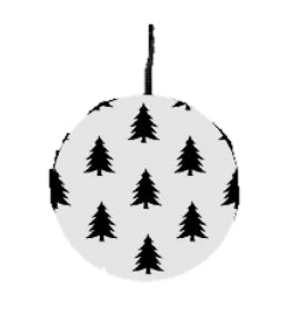 10cm White Small Tree Paper Bauble