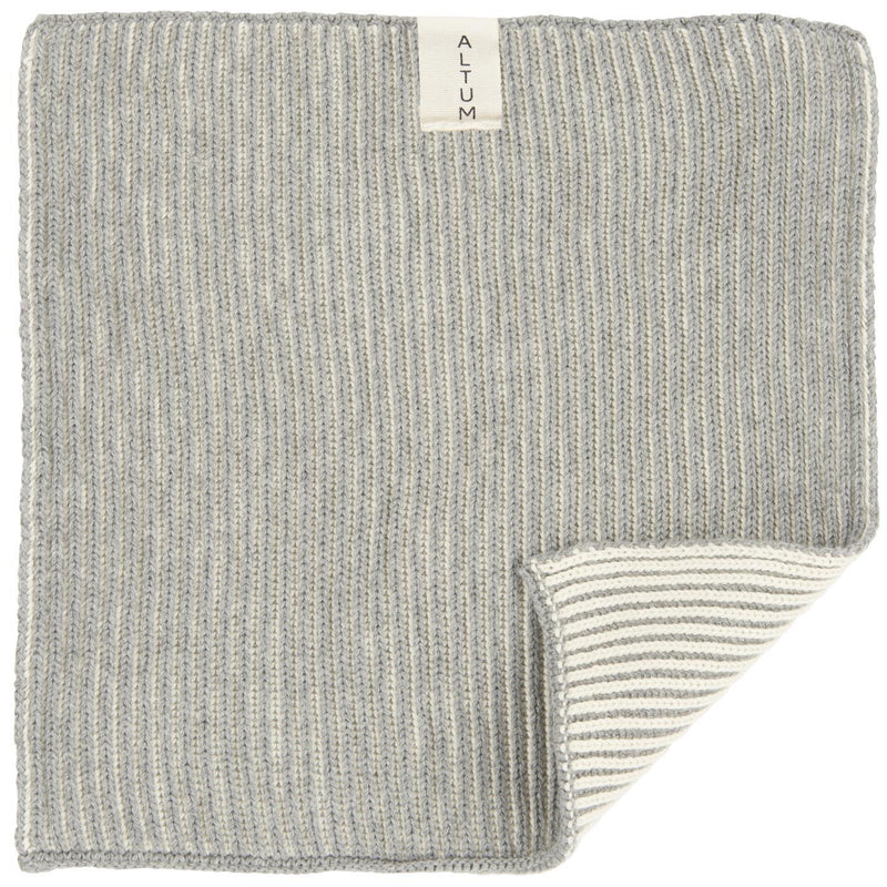 Grey Knitted Wash Cloth