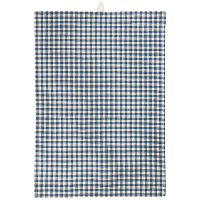 Dark Blue Gingham Tea Towel