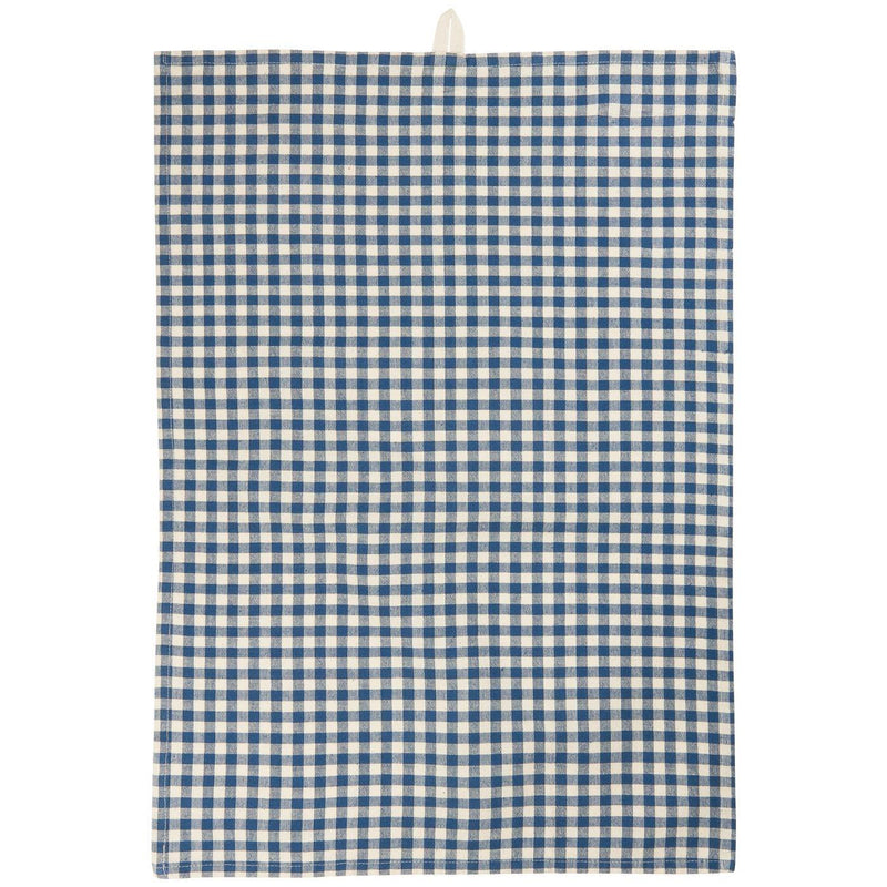 Dark Blue Gingham Tea Towel