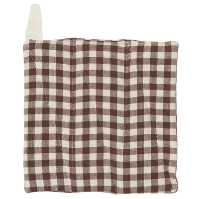 Dark Brown Check Pot Holder