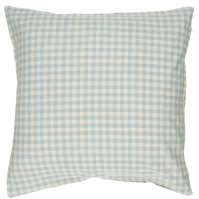 Light Blue Gingham Cushion