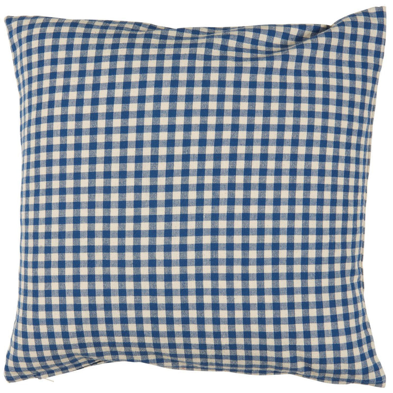 Dark Blue Gingham Cushion