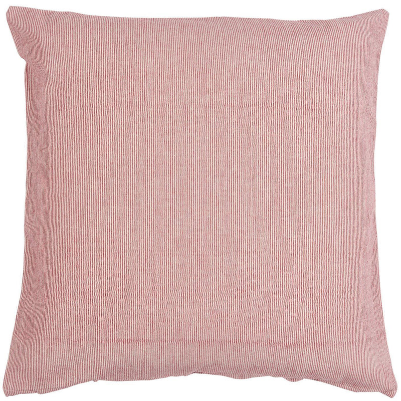 Red & Natural Striped Cushion