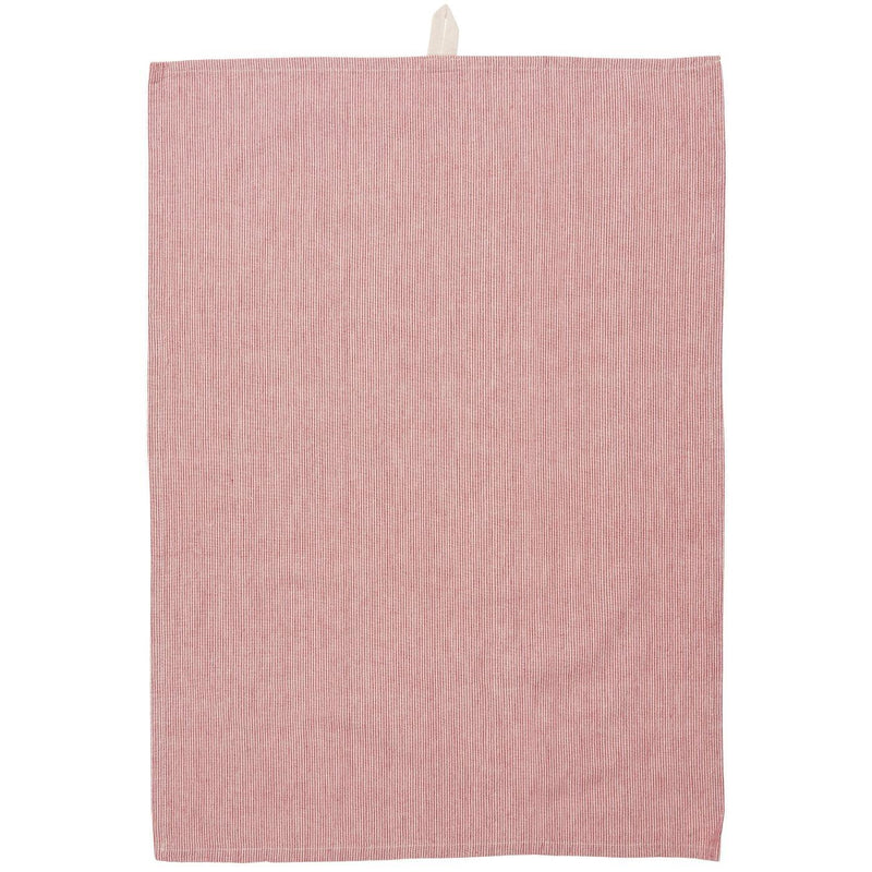 Red/Natural Stripe Tea Towel